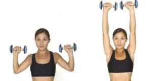 shoulders press to lose underarm fat