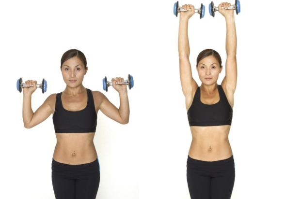 shoulders press to lose arm fat
