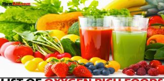 List of oxygen rich foods that increase the oxygen level in blood