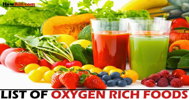 List of oxygen rich foods that increase the oxygen level in blood