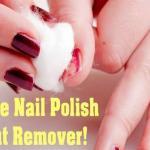 how to remove nail polish without remover or acetone