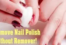 how to remove nail polish without remover or acetone