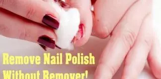 how to remove nail polish without remover or acetone