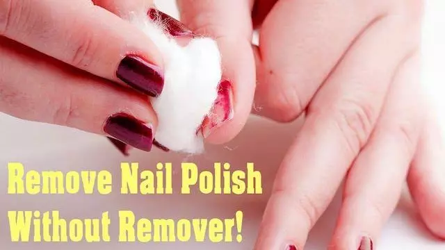 how to remove nail polish without remover or acetone