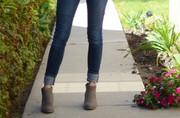 wear ankle boots with cuffed