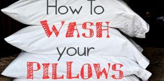 how to wash pillow